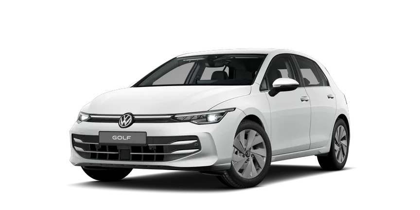 Der Volkswagen Golf in Wei&szlig;