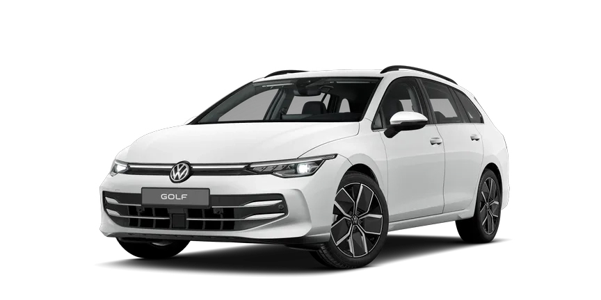 Der Volkswagen Golf Variant in Wei&szlig;