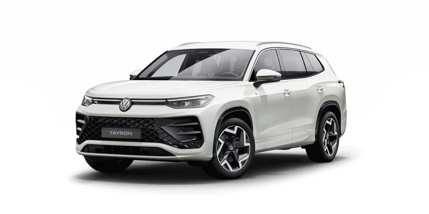Der Volkswagen Tayron in Wei&szlig;