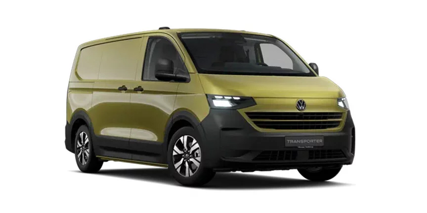 Der neue Volkswagen Transporter in Gelbbraun